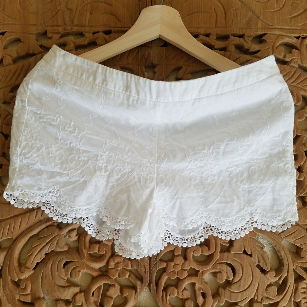 Forever 21 white boho shorts